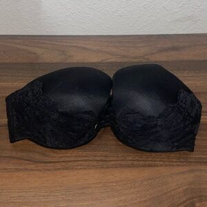 Victoria's Secret Body by Victoria Lined Strapless Black Lace Bra Size 34D